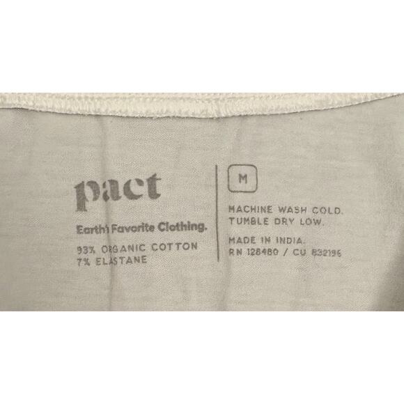 Pact Women’s White Long Sleeve Organic Cotton T-shirt Size Medium Sustainable - Picture 2 of 3